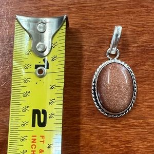 HOLD NWT Goldstone in Sterling Silver .925 Pendant